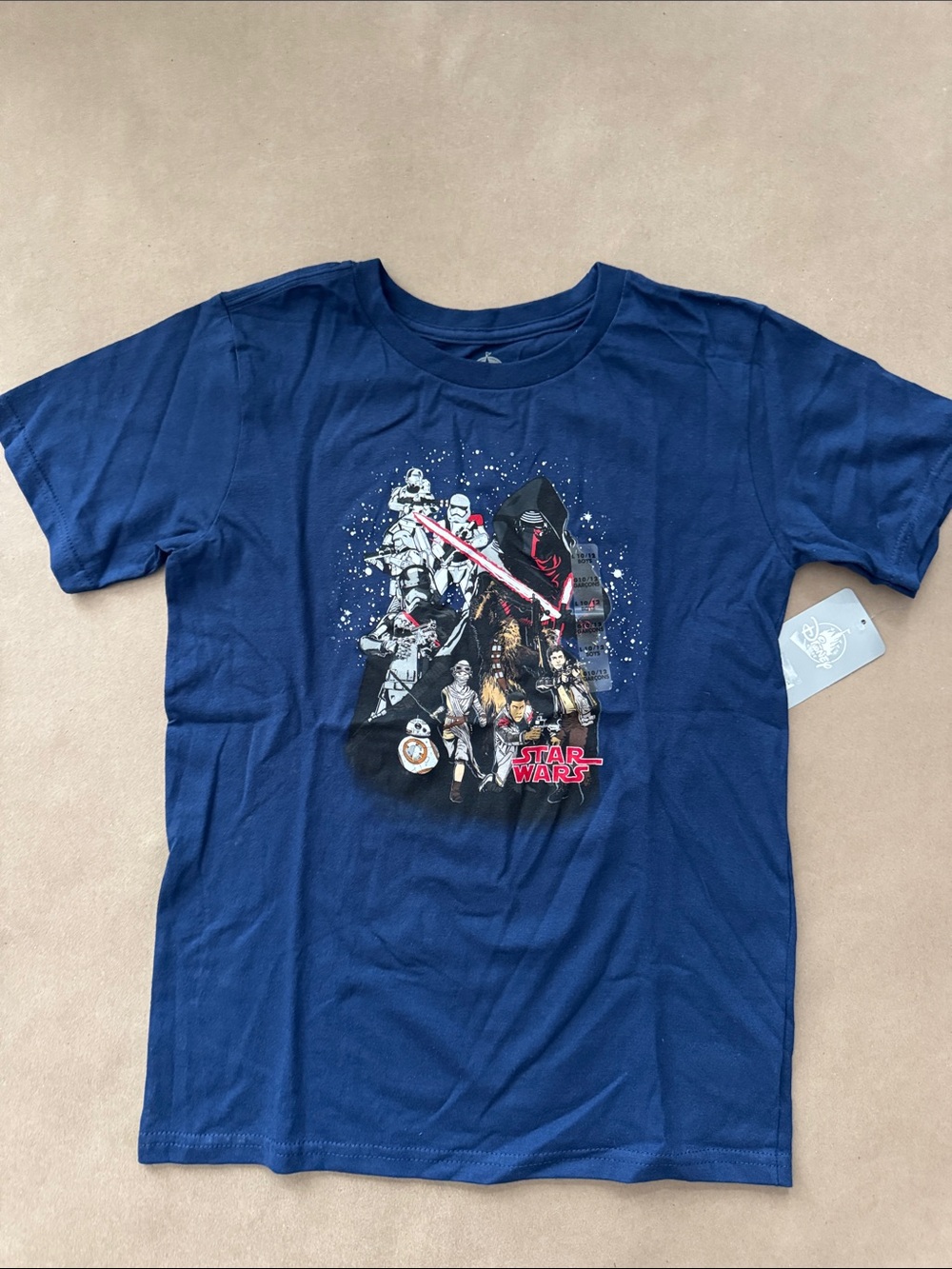 Star Wars Blue Kids Graphic Tee with Character Collage